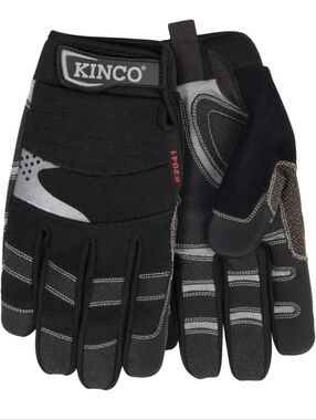 Kinco Pro  Black and Gray Men's Work Gloves Sz M NWT